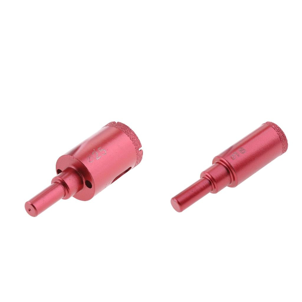2 Pieces 25mm&18mm Diamond Tool Drill Bit Glass Ceramic Marble Tile