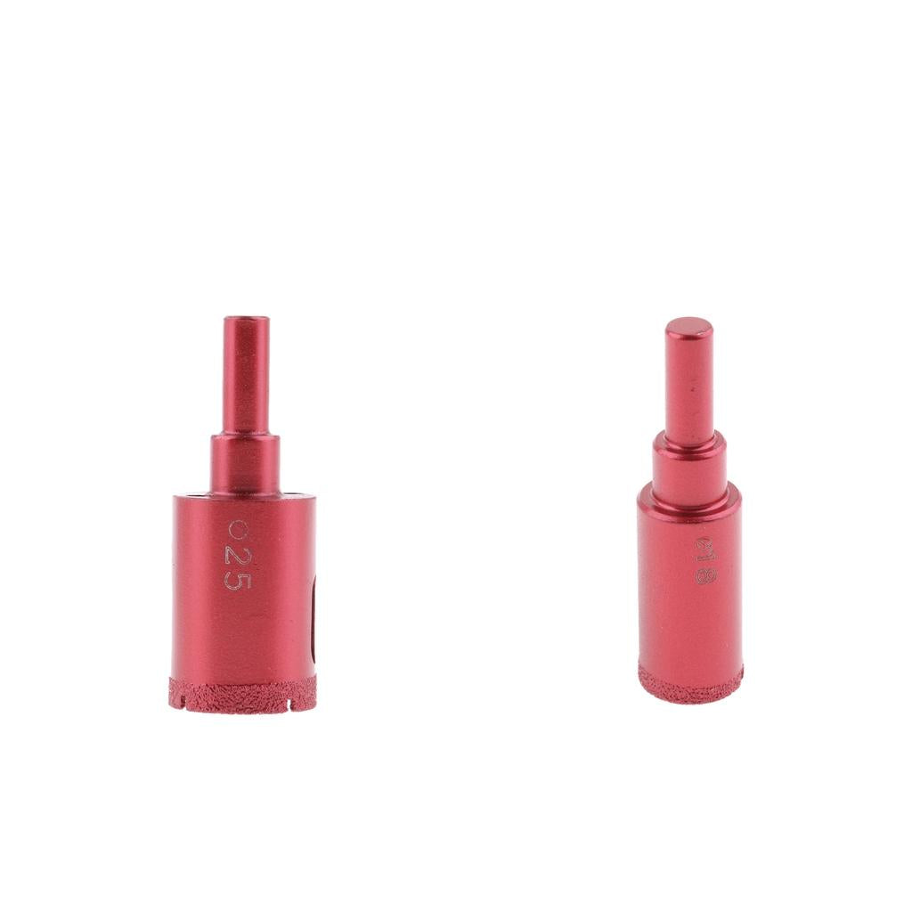 2 Pieces 25mm&18mm Diamond Tool Drill Bit Glass Ceramic Marble Tile