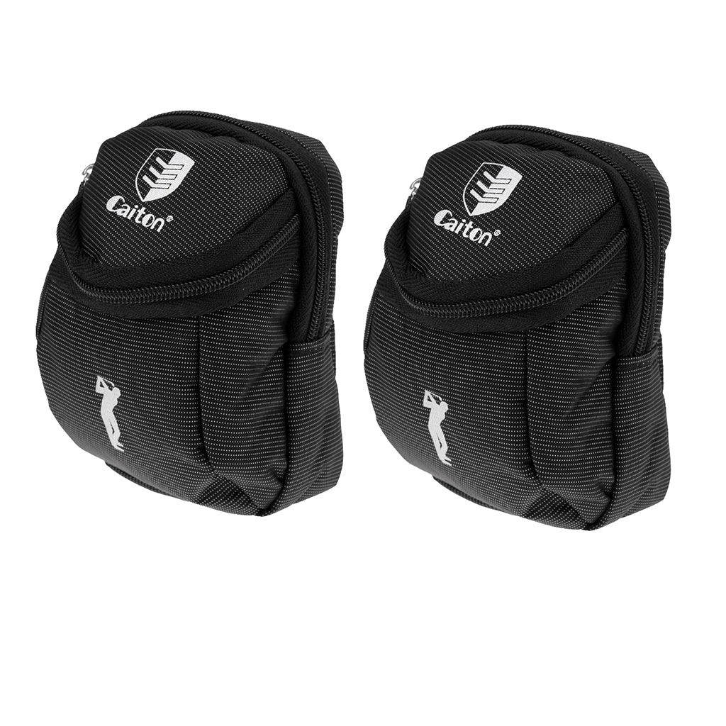 2PCS Portable Mini Golf Ball Holder Bag Holds Balls Tees Divot Tool