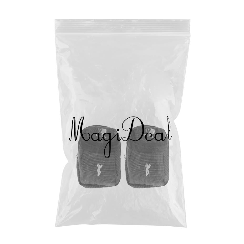 2PCS Portable Mini Golf Ball Holder Bag Holds Balls Tees Divot Tool