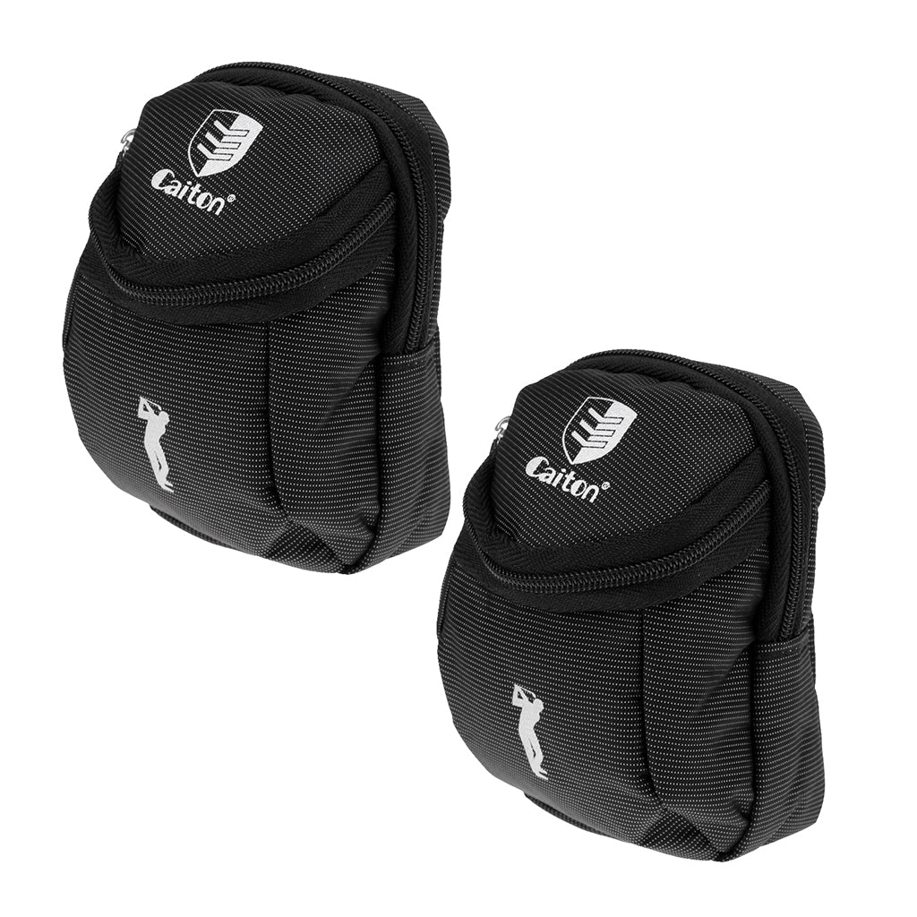 2PCS Portable Mini Golf Ball Holder Bag Holds Balls Tees Divot Tool