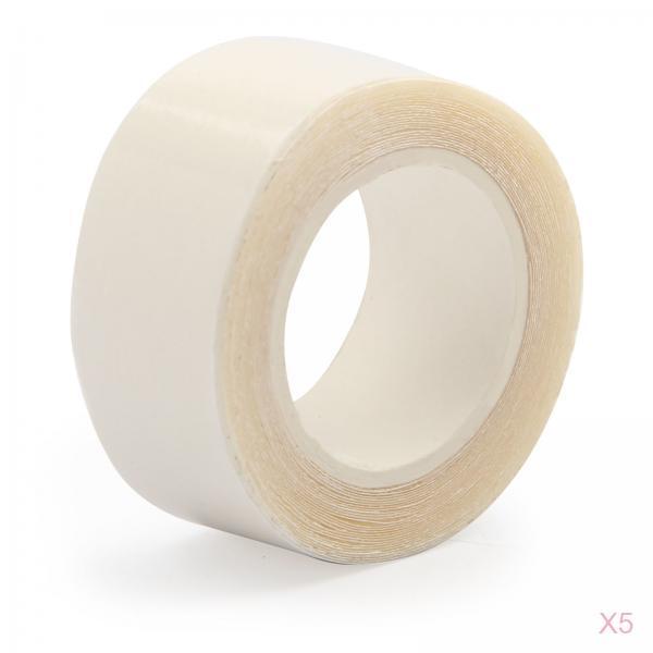 5 Rolls Clothes Double Sided Tape Modesty Toupee Body Adhesive Tape 2.3cmx5m