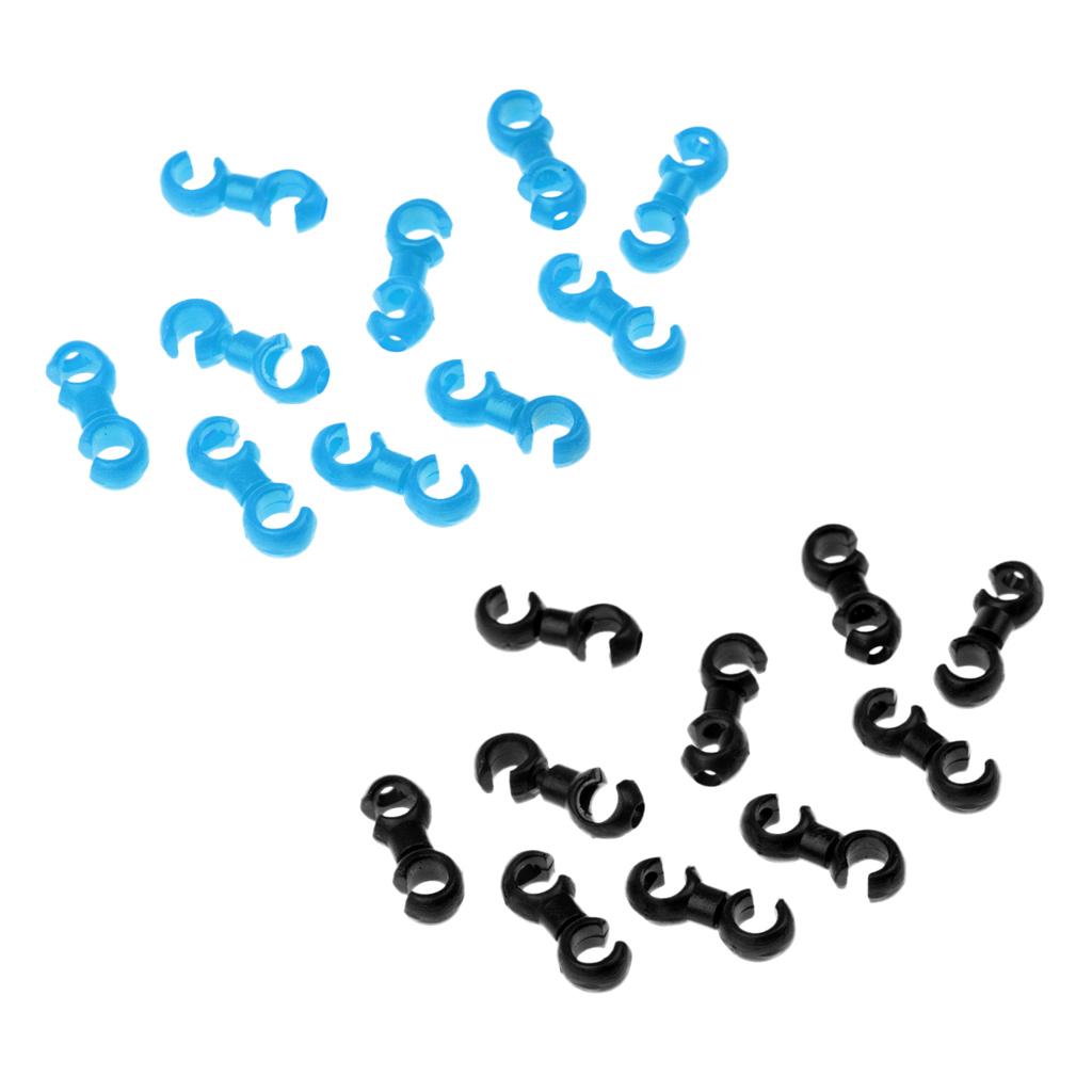 20Pcs Bike Brake Cable S Hook Housing Tidy Guides Ties Wire Buckle Clamp