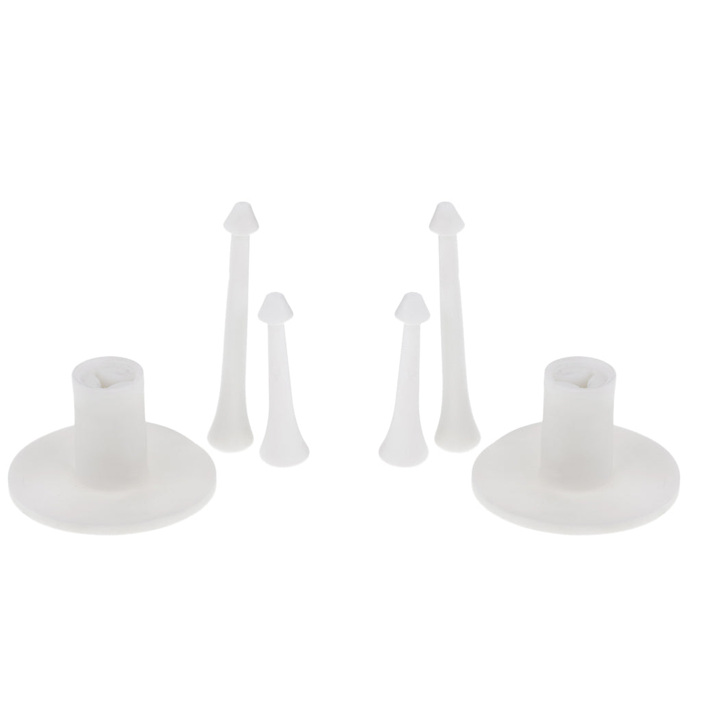 2PCS Rubber Golf Driving Range Tee Holder with Tees for Golf Training