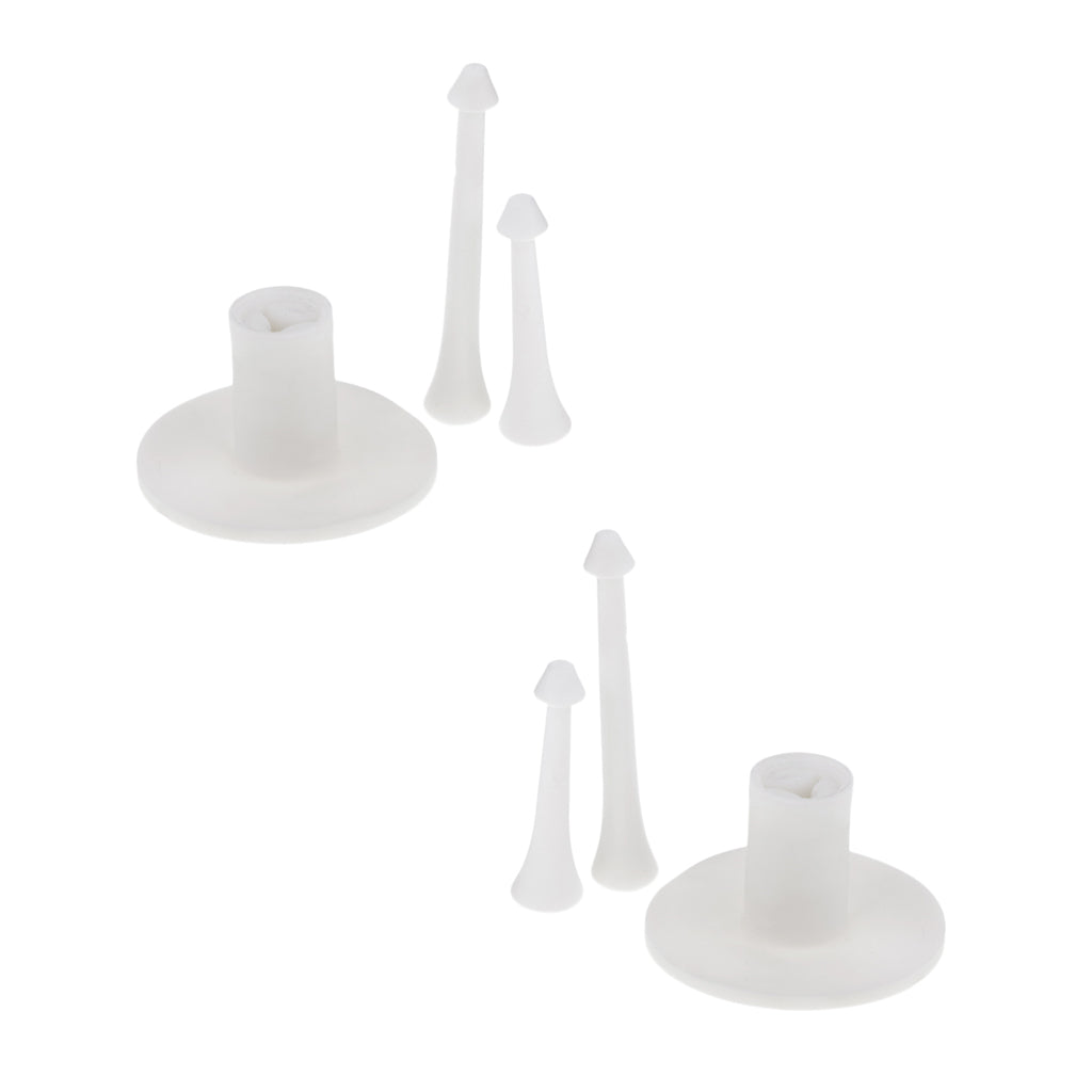2PCS Rubber Golf Driving Range Tee Holder with Tees for Golf Training