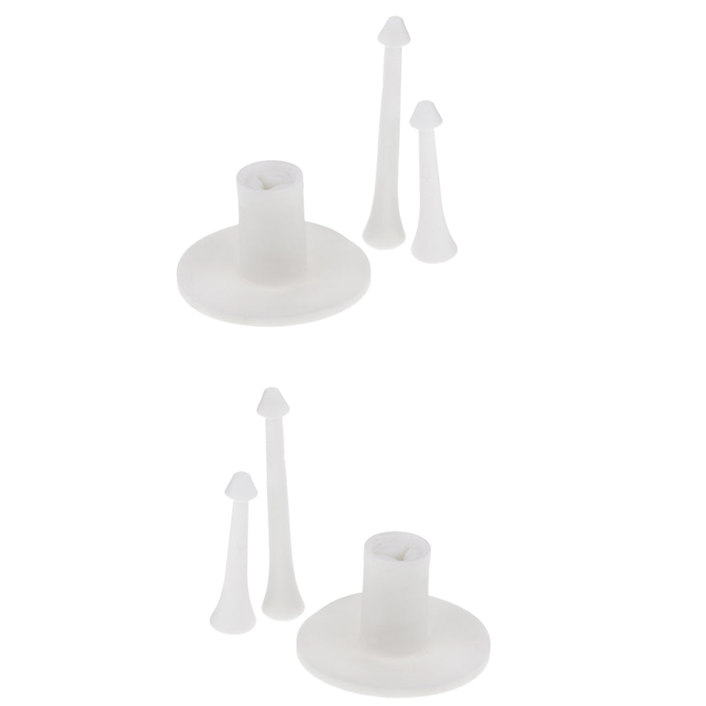 2PCS Rubber Golf Driving Range Tee Holder with Tees for Golf Training