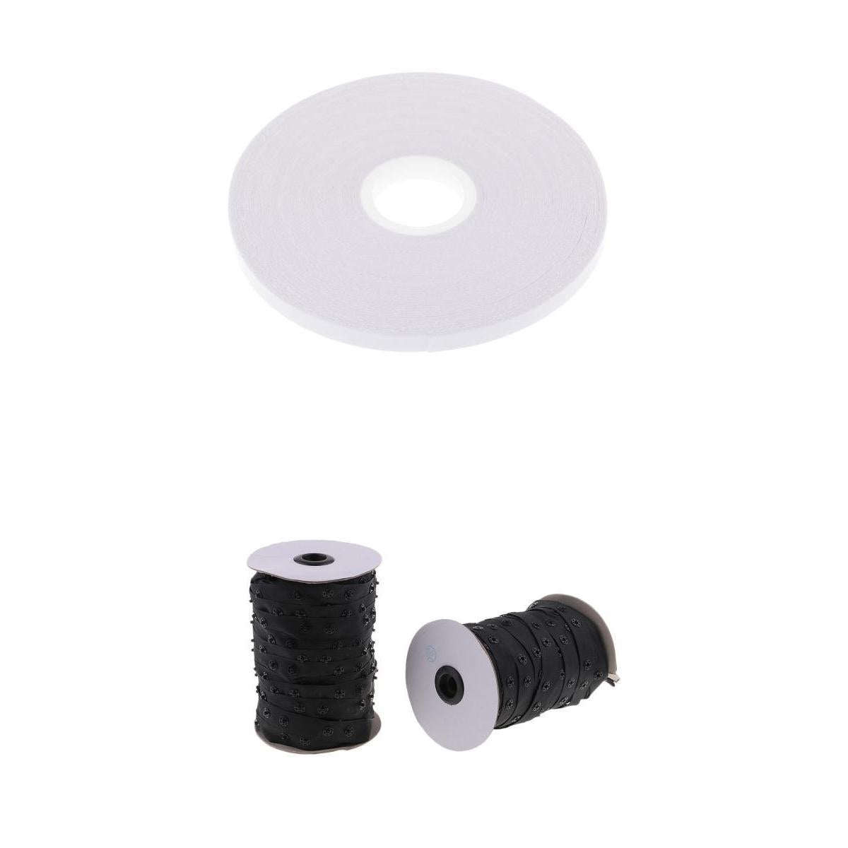 3Pcs White Double Sided Tape Quilting Tape Wash Away Tape Snap Fastener Tape