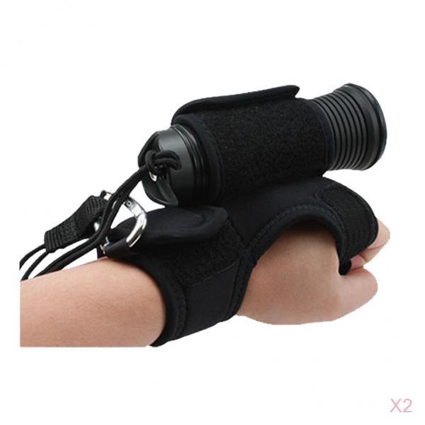 2 Piece Hand Free Torch Flashlight Holder for Scuba Free Diving Underwater