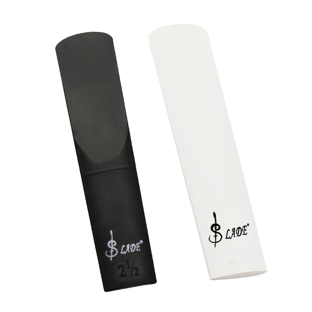 2pcs Alto Sax Saxophone Reed 2.5 Strength for Wind Instrument White+Black