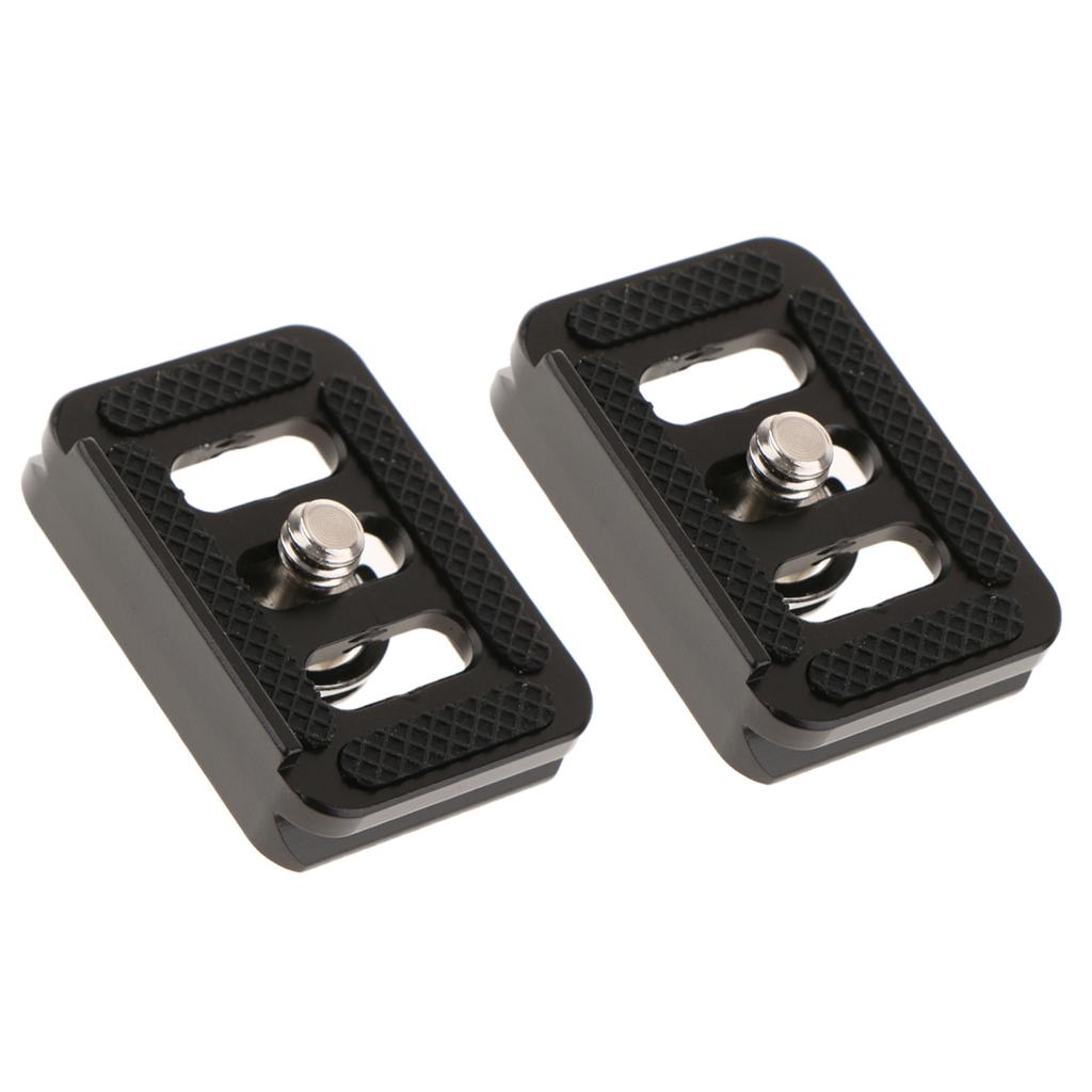 2Pieces Professional Aluminum Quick Release Plate 1/4 for Tripod Ball Head"