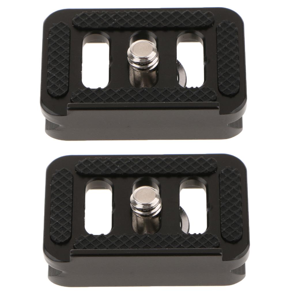 2Pieces Professional Aluminum Quick Release Plate 1/4 for Tripod Ball Head"