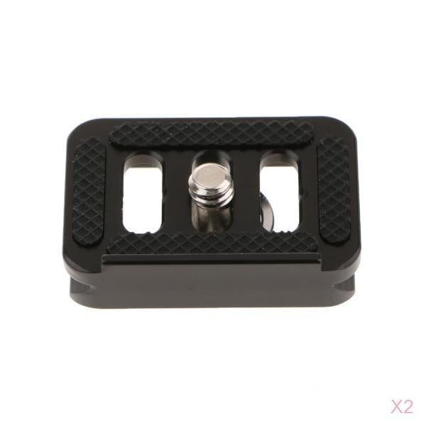 2Pieces Professional Aluminum Quick Release Plate 1/4 for Tripod Ball Head"