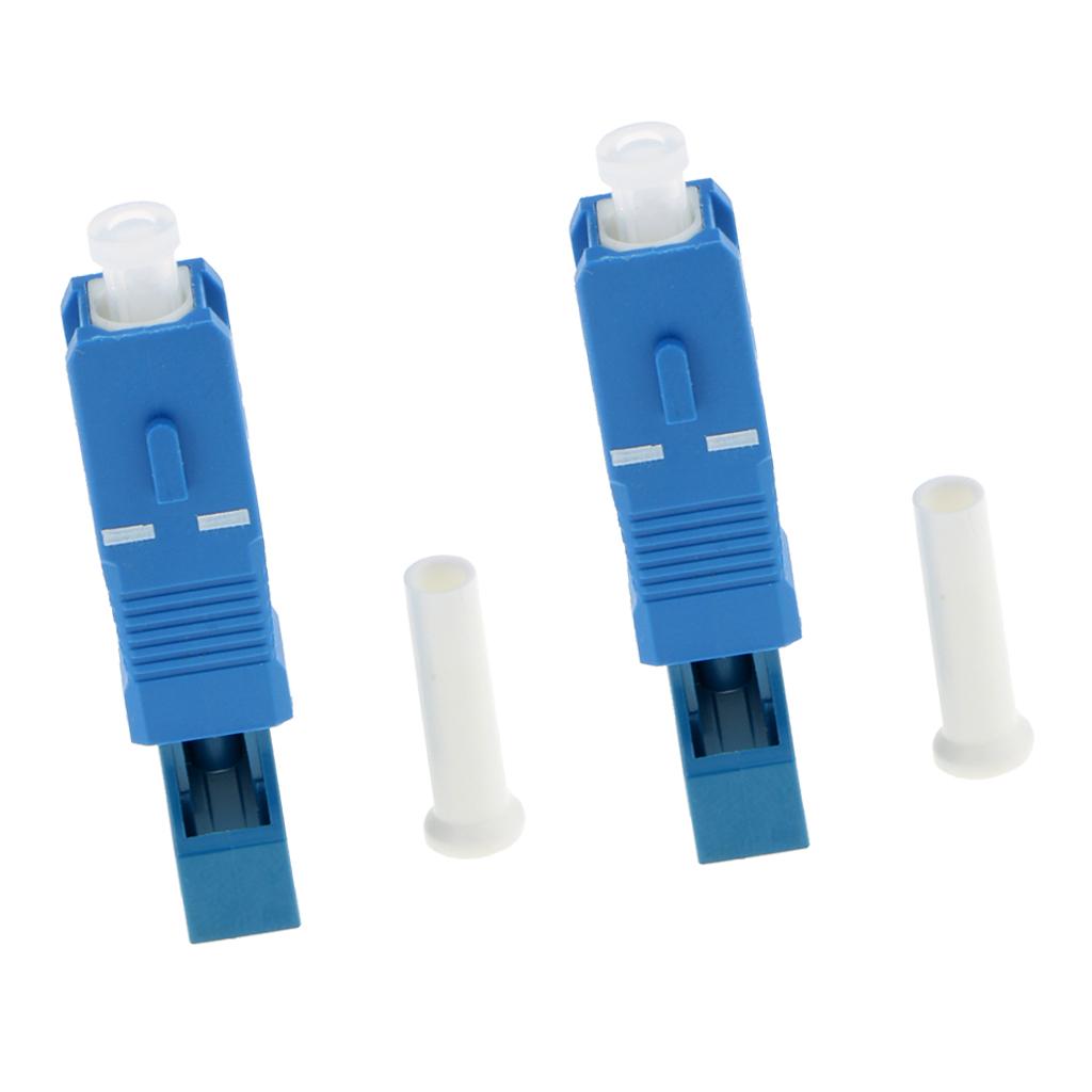 2Packs 2.5 to 1.25mm SC Male to LC Female Adapter Single Mode Fiber Optic