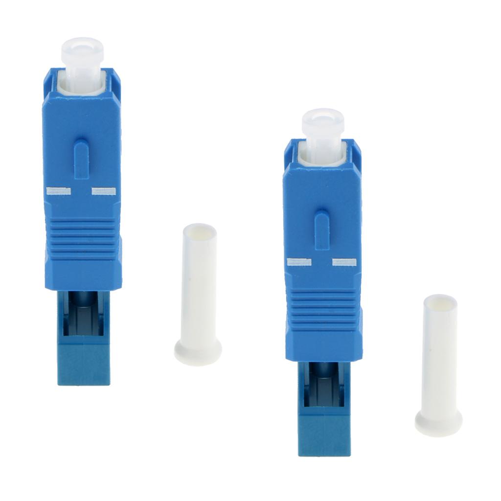 2Packs 2.5 to 1.25mm SC Male to LC Female Adapter Single Mode Fiber Optic