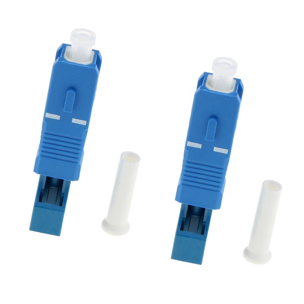2Packs 2.5 to 1.25mm SC Male to LC Female Adapter Single Mode Fiber Optic
