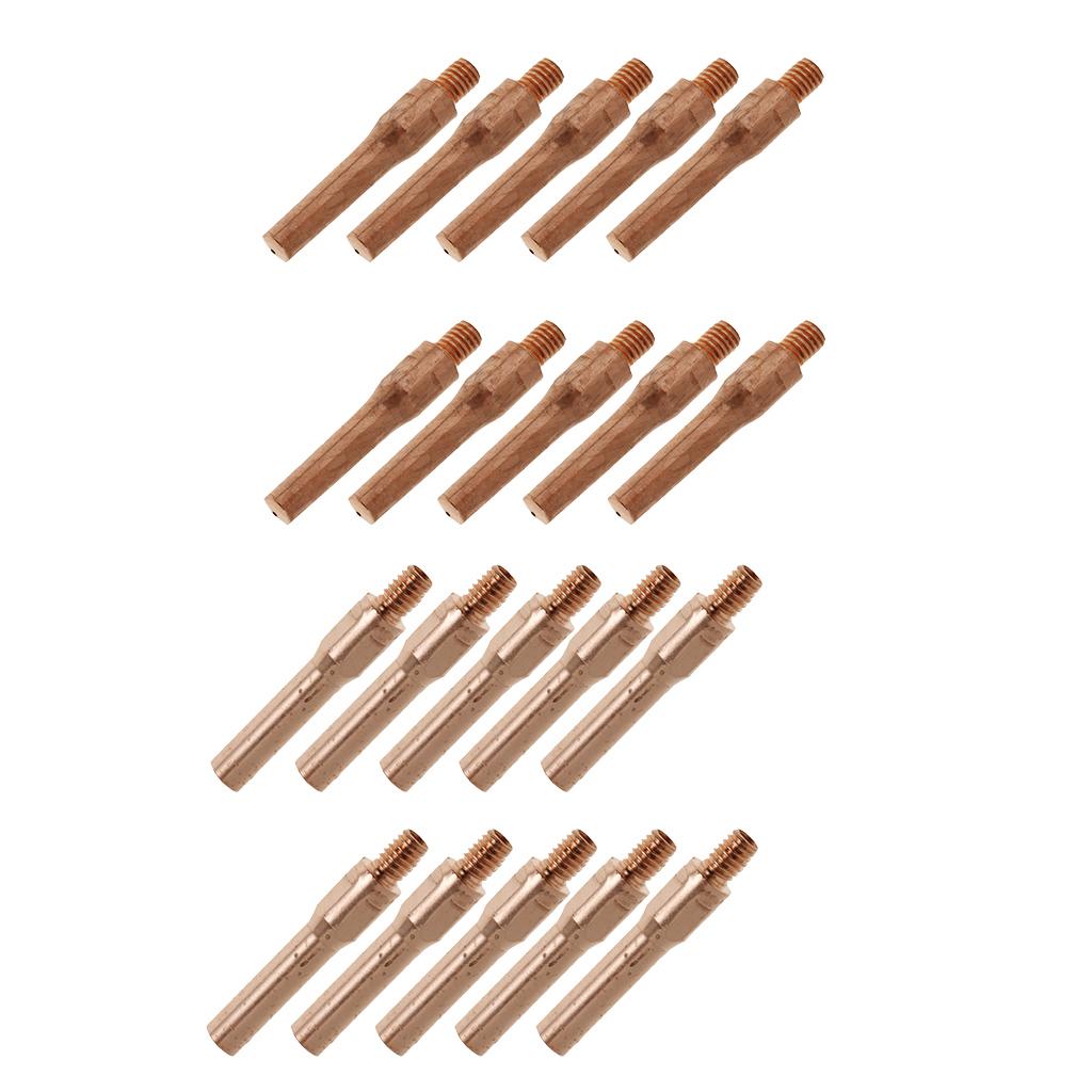10 Pcs Red Copper Gas Shielded Weld Welding Contact Nozzle 0.8mm+1.0mm