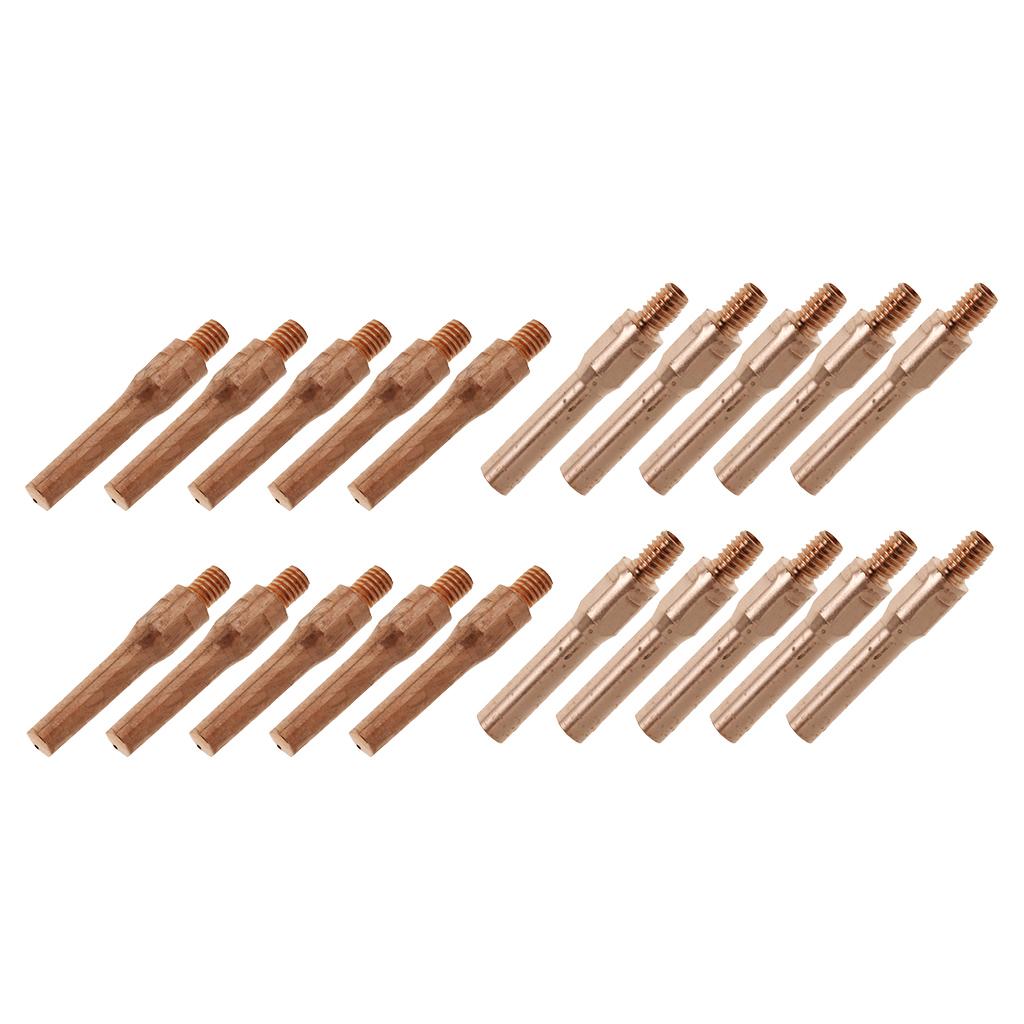 10 Pcs Red Copper Gas Shielded Weld Welding Contact Nozzle 0.8mm+1.0mm