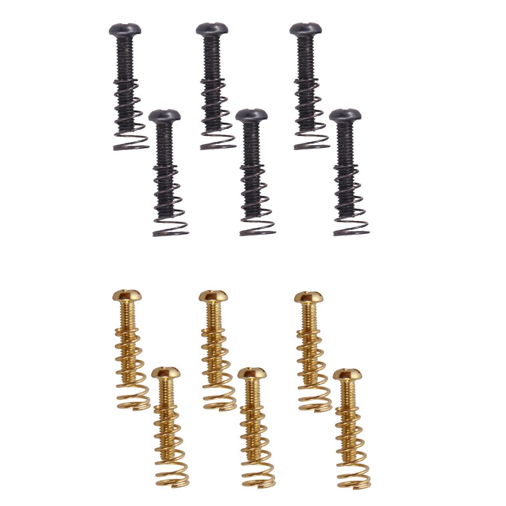 2 Set Electric Guitar Bass Bridge Tailpiece Saddles Screws+Springs
