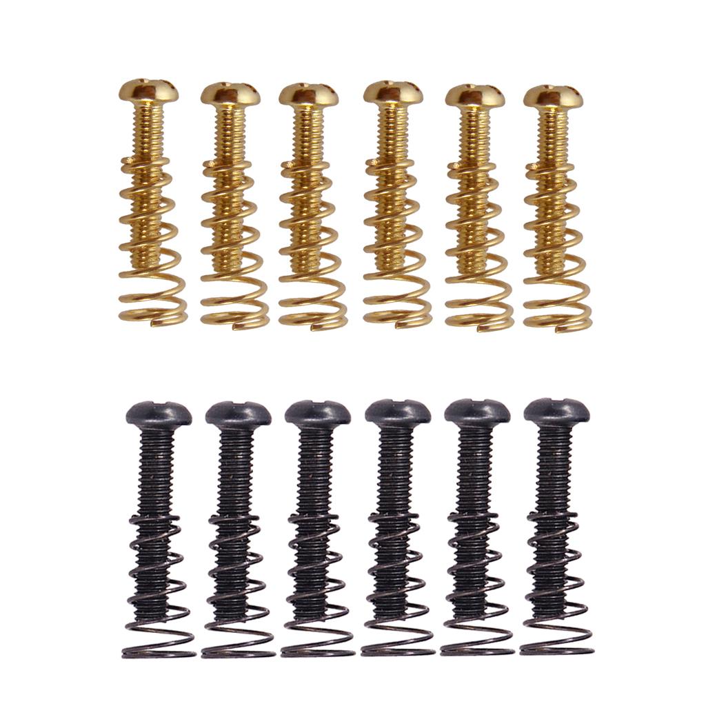 2 Set Electric Guitar Bass Bridge Tailpiece Saddles Screws+Springs