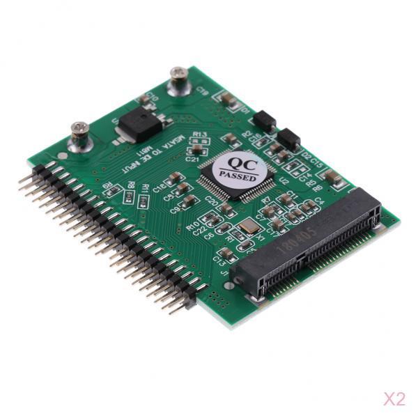 2x mSATA SSD to 2.5inch 44Pin Male IDE HDD Adapter Converter Card for Laptop