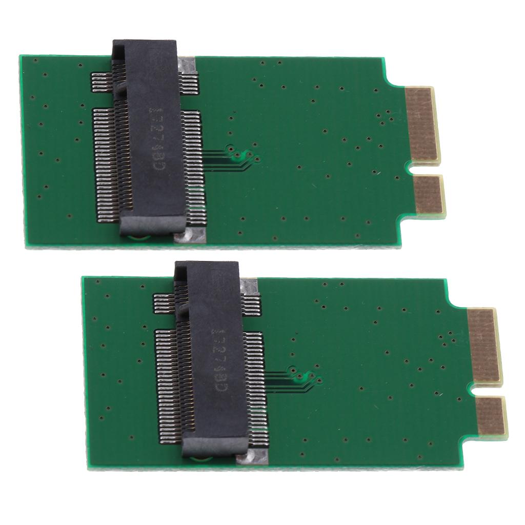 2x Adapter Card M.2 NGFF SSD 12+6P Converter Board for 2010 2011 Macbook Air