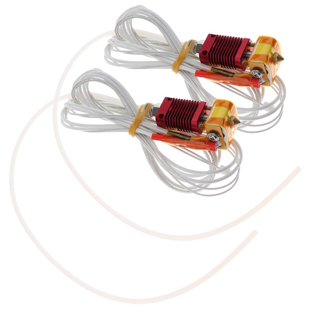 2Pack 3D Printer Parts Accessory MK10 Hot End Assembled Extruder for Ender-3