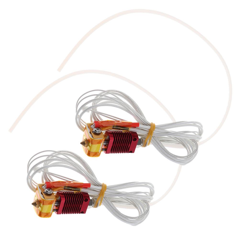 2Pack 3D Printer Parts Accessory MK10 Hot End Assembled Extruder for Ender-3
