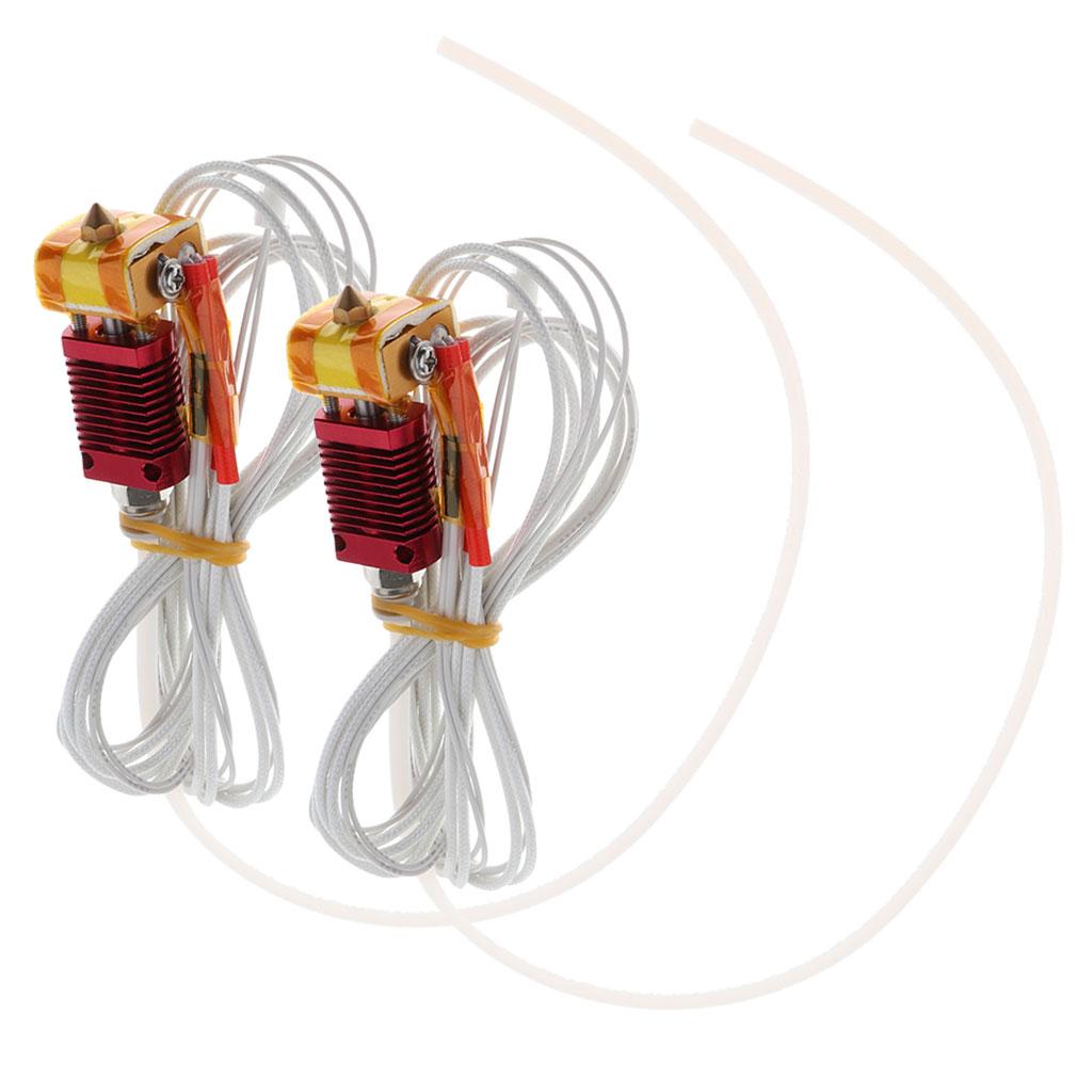 2Pack 3D Printer Parts Accessory MK10 Hot End Assembled Extruder for Ender-3
