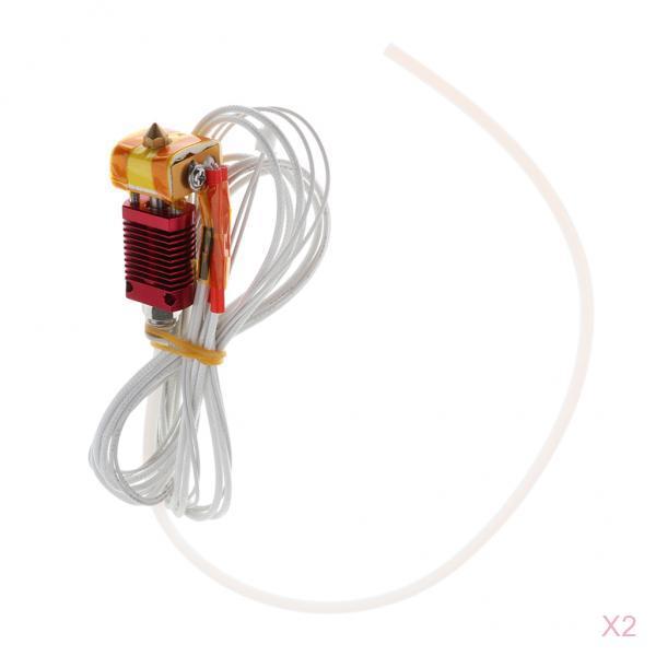 2Pack 3D Printer Parts Accessory MK10 Hot End Assembled Extruder for Ender-3