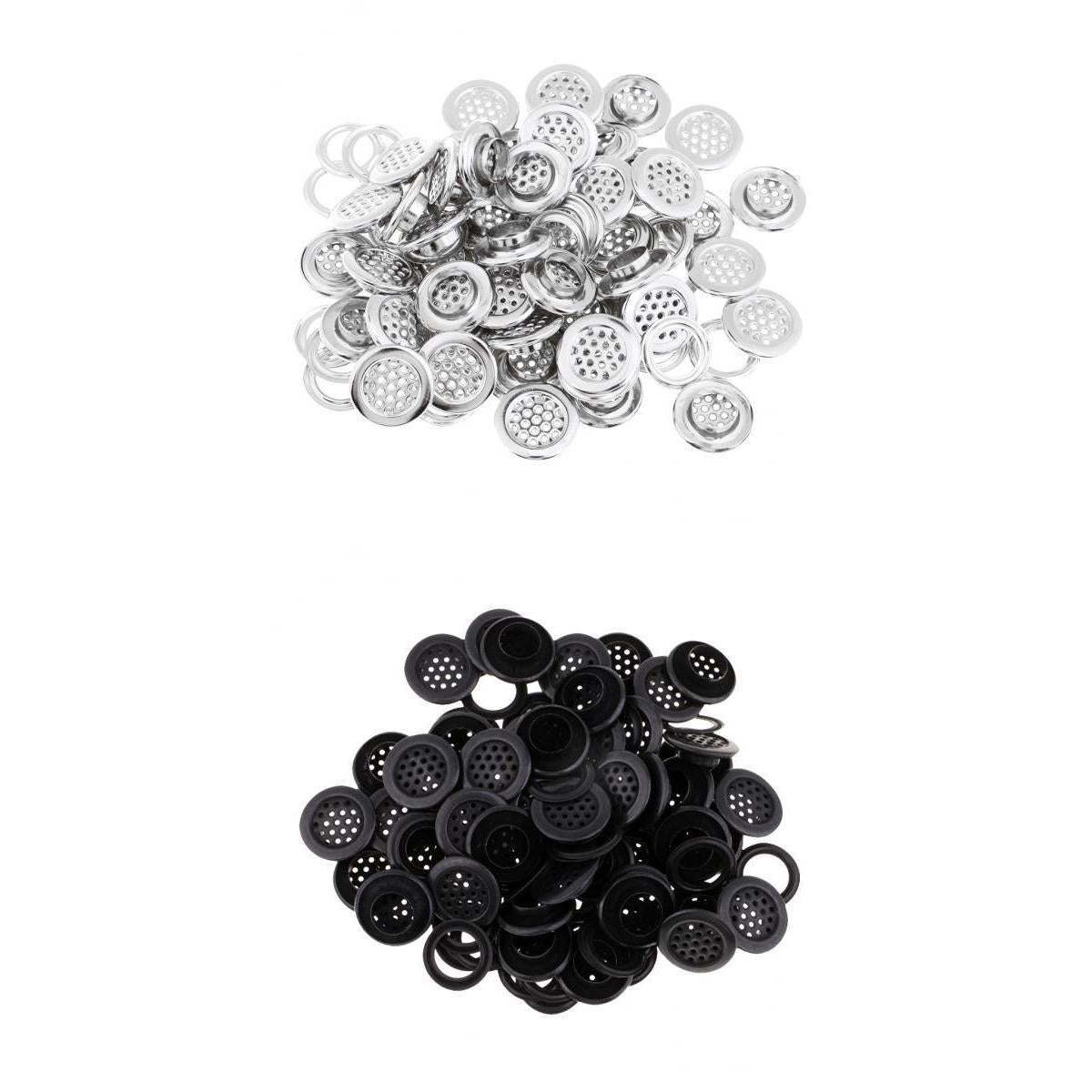 100 Sets 2 Colors Metal Eyelet with Washer for Luggage Clothes Accessories