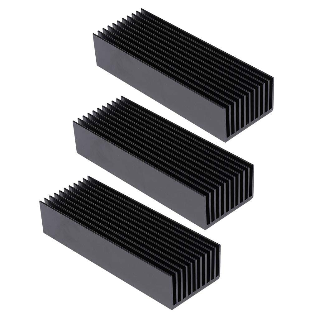 3xAluminum Heat Sink LED Heatsink 30W Module Radiator DIY Cooler 50x30x140mm