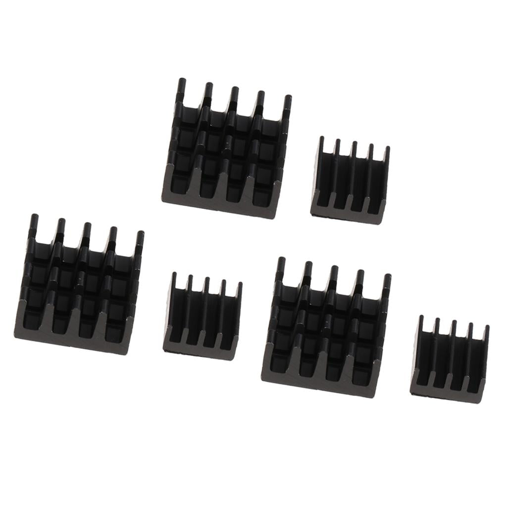 6Pcs Aluminum Heatsink Cooler Circuit Board Cooling Fin For Raspberry Pi