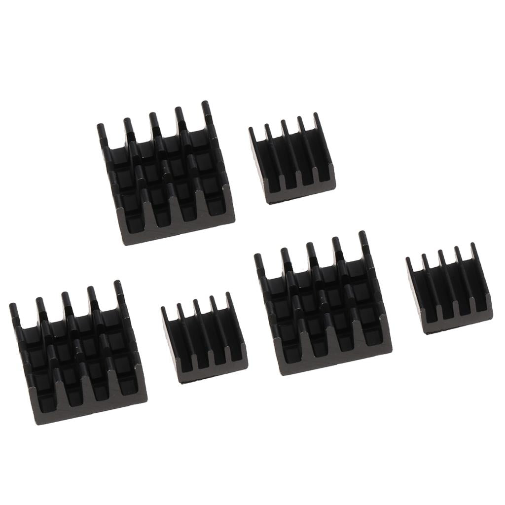 6Pcs Aluminum Heatsink Cooler Circuit Board Cooling Fin For Raspberry Pi