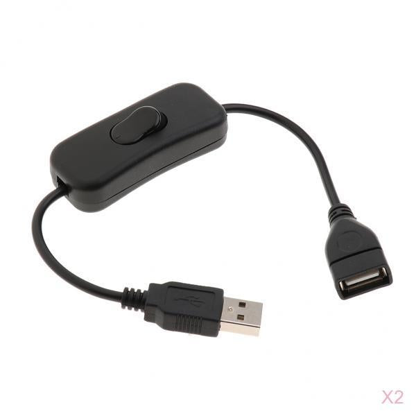 2x USB Etension Cable with on/off Rocker Switch Power Control Toggle for LED