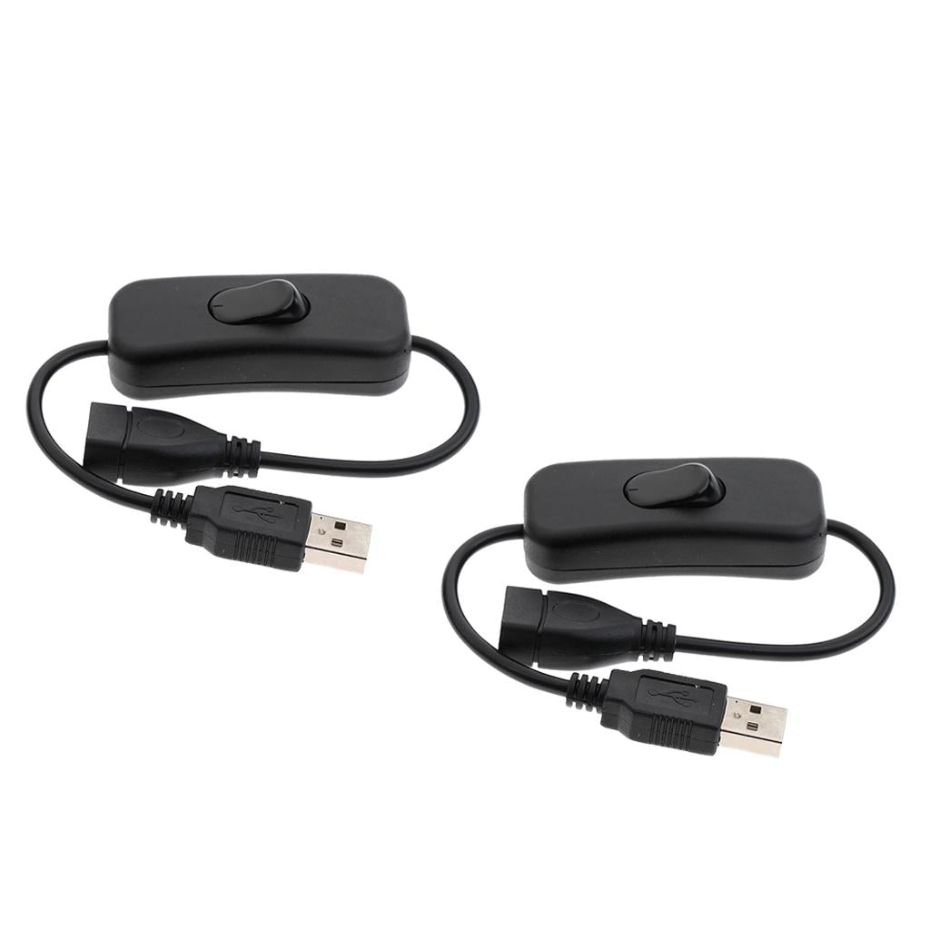 2x USB Etension Cable with on/off Rocker Switch Power Control Toggle for LED