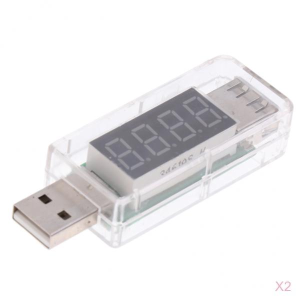 2x USB Current & Voltage Charging Digital Power Meter Safety Tester Monitor