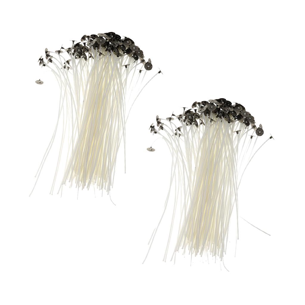 100pcs 15cm/20cm Cotton Pre Waxed Wicks for Candle Making With Sustainers