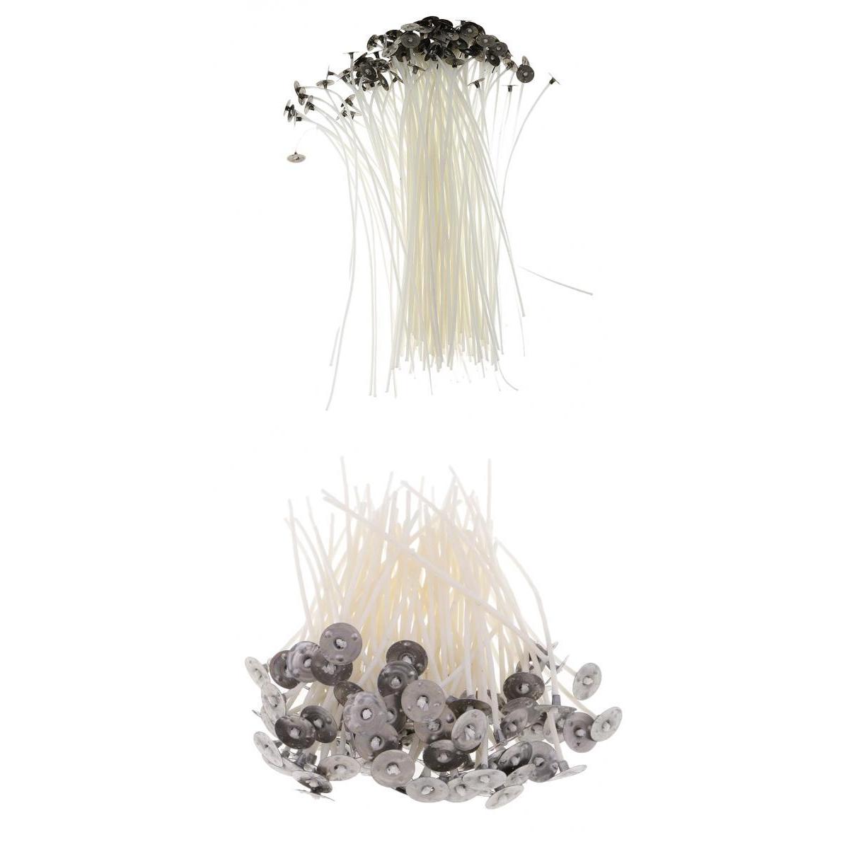 150pcs 15/10cm Pre Cotton Waxed Wicks Core for Candle Making With Sustainers