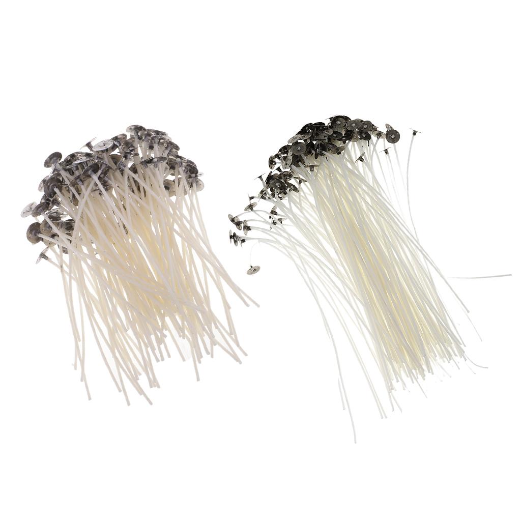 150pcs 15/10cm Pre Cotton Waxed Wicks Core for Candle Making With Sustainers