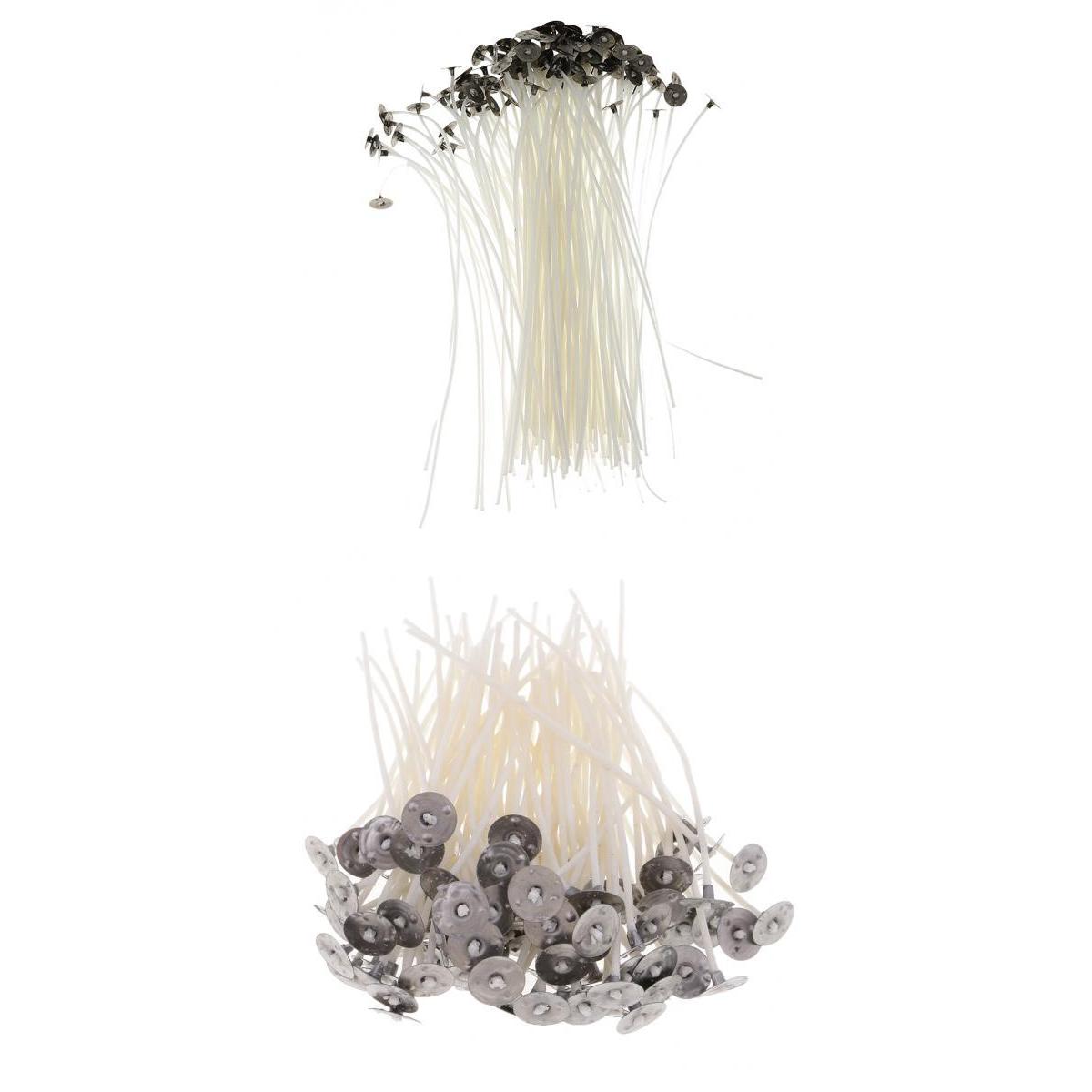 150pcs 15cm/12cm Cotton Pre Waxed Wicks for Candle Making With Sustainers