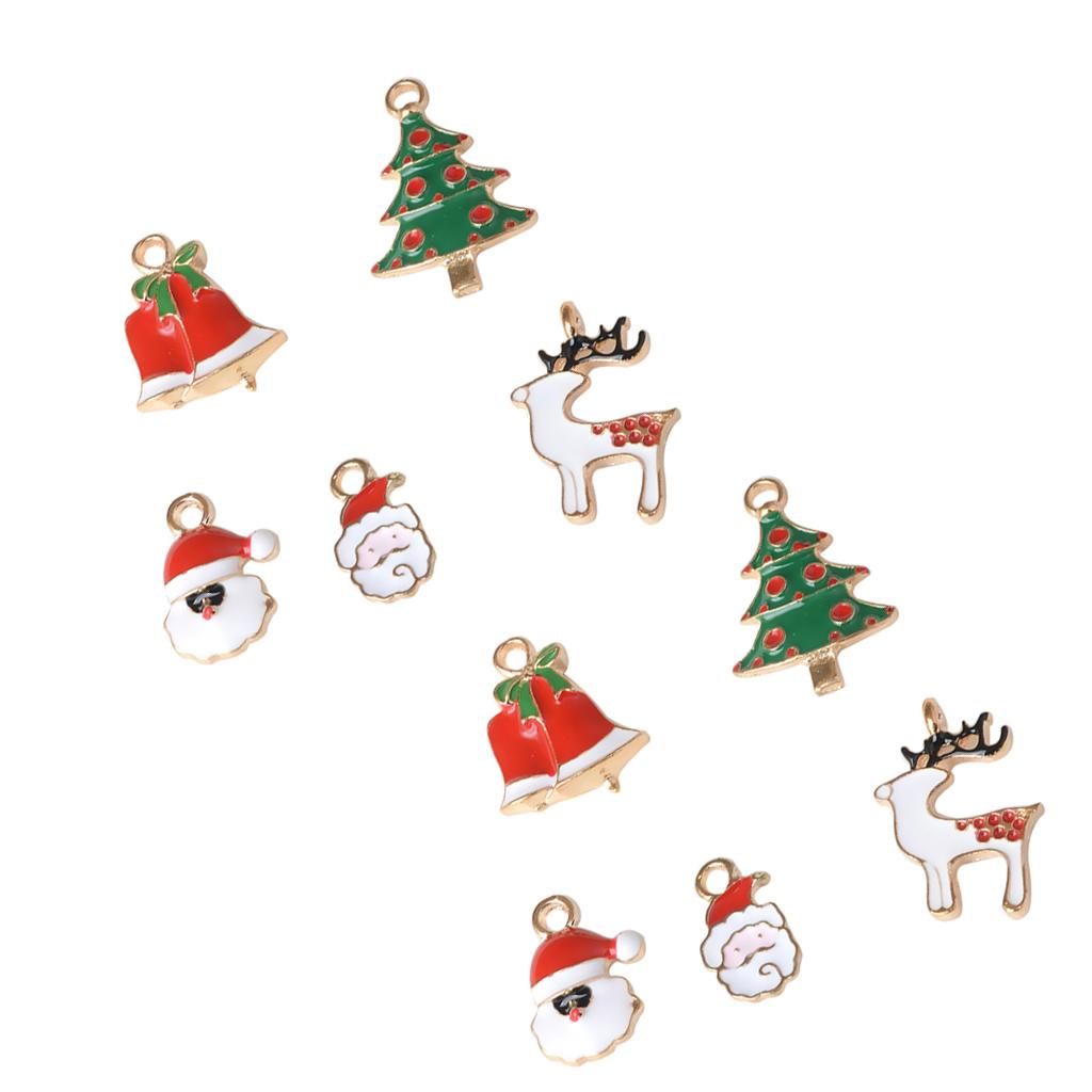 20x Alloy Mixed Xmas Charms DIY Pendants Ornament Home Party Decor Kids Gift