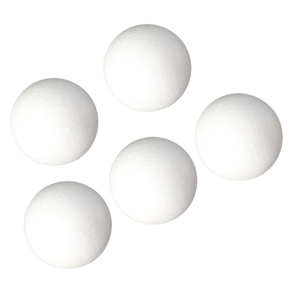 5pcs 120mm DIY White Modelling Craft Polystyrene Foam Ball Sphere XMAS Decor