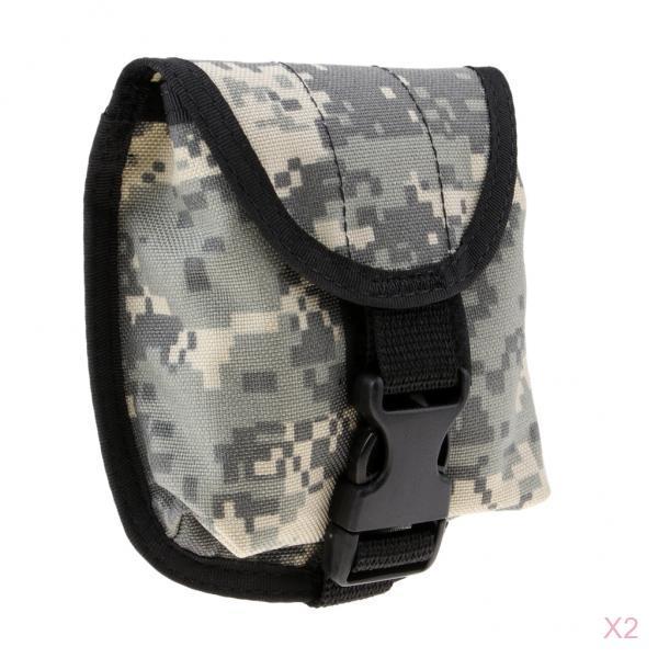 2pc Scuba Diving Weight Pocket Quick Release Buckle Strap Pouch Digital Camo