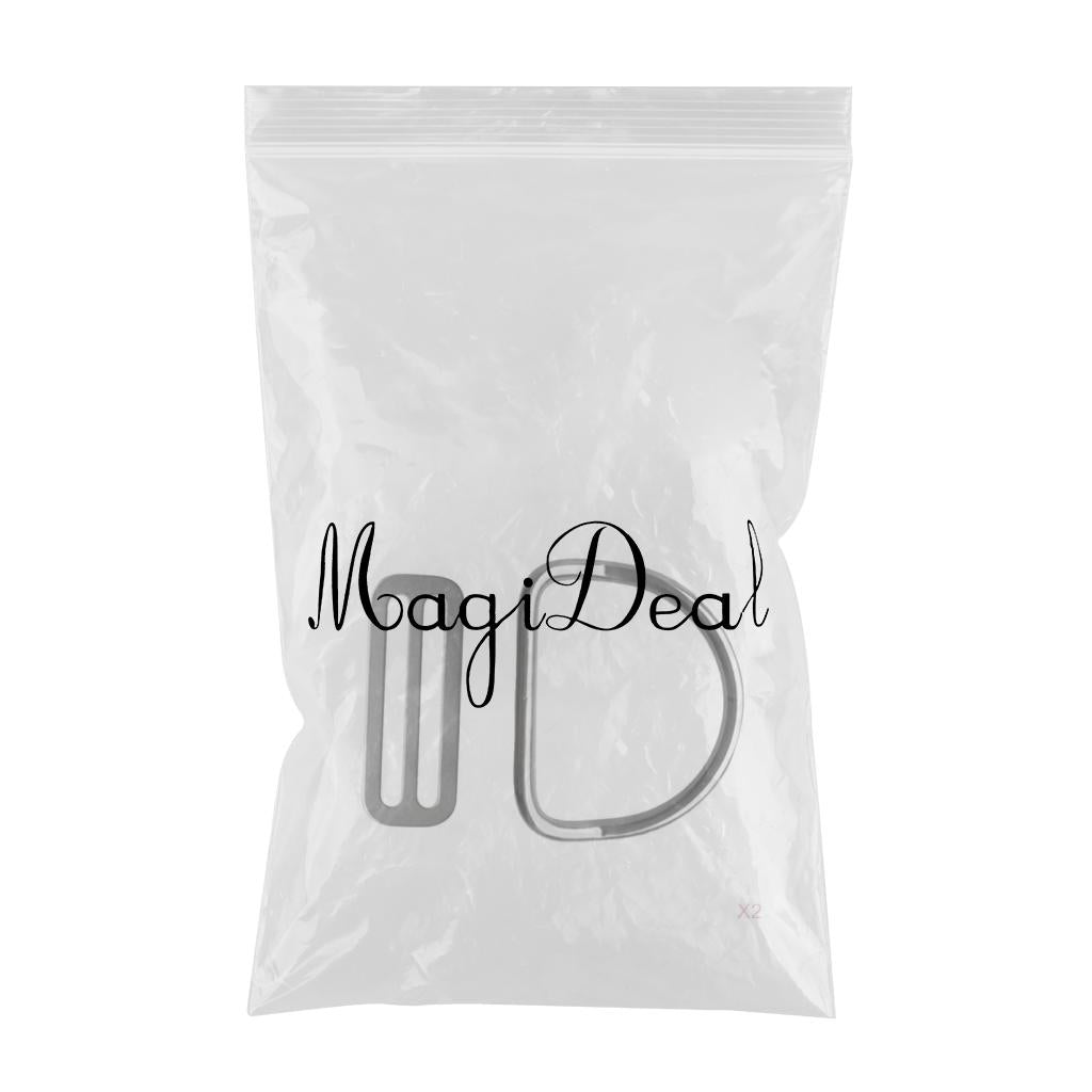 4pc Scuba Diving Weight Belt Keeper with Bent D Ring for 5cm Webbing