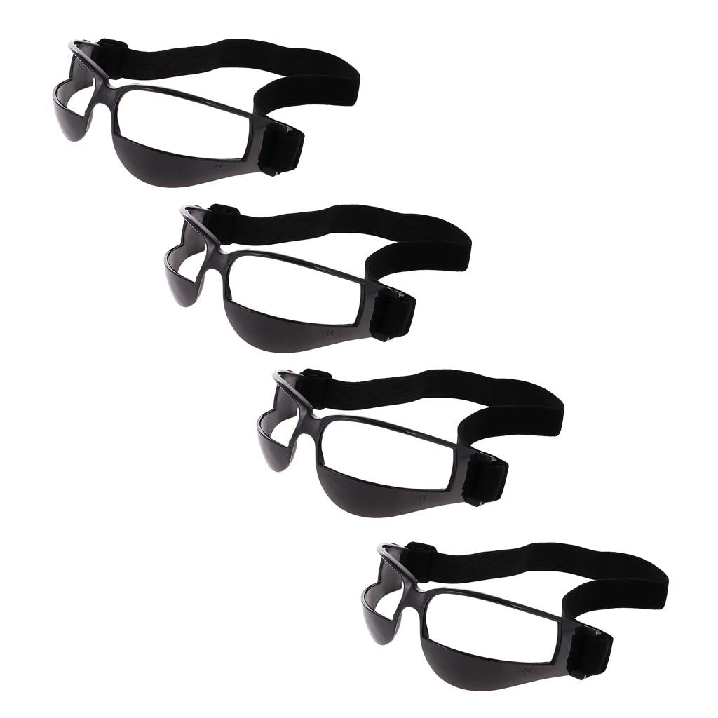 4 Pieces Anti Down Basketball Dribble Dribbling Glassses Training Aid Black