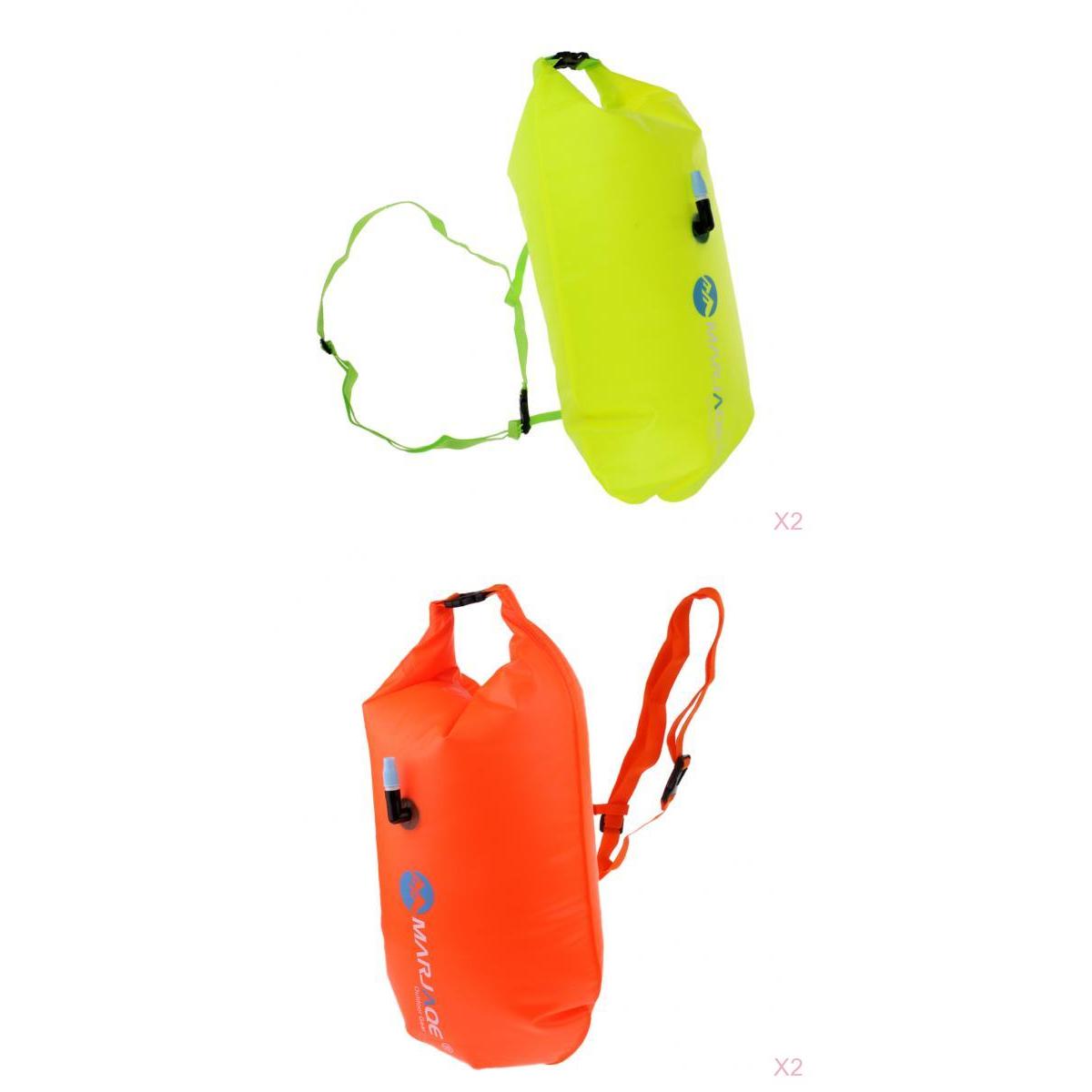 4pcs High Visibility Inflatable Bag Open Water Swim Float Tow Bag