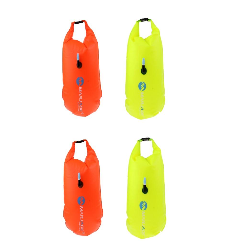 4pcs High Visibility Inflatable Bag Open Water Swim Float Tow Bag