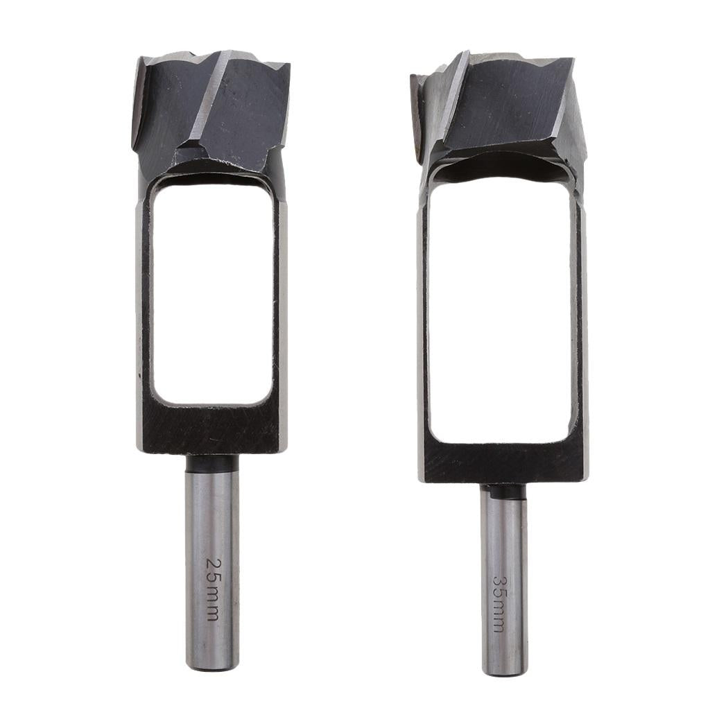 2 Pieces Tapered Snug Plug Cutters 13MM 1/2 Inch Shank 25mm+ 35mm