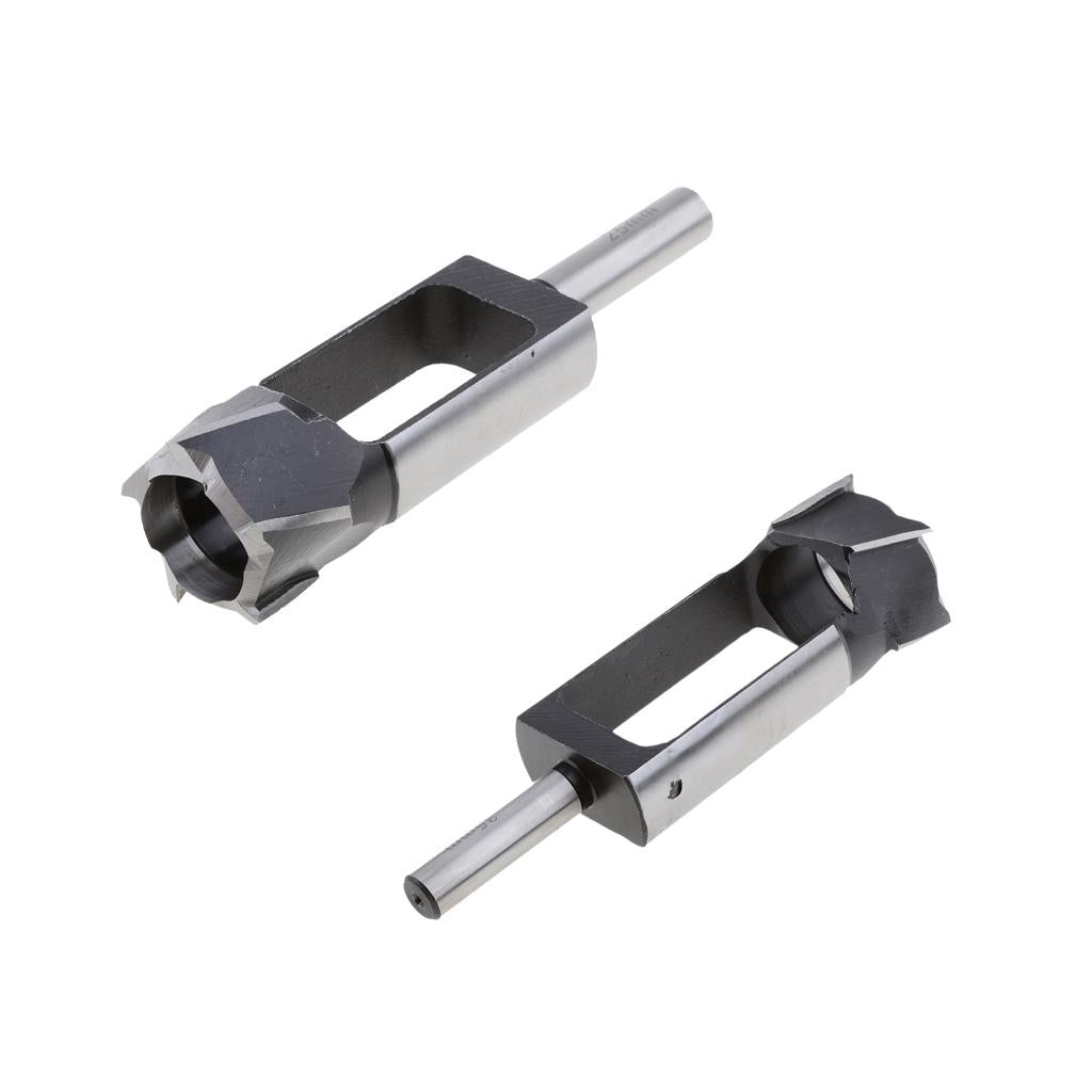2 Pieces Tapered Snug Plug Cutters 13MM 1/2 Inch Shank 25mm+ 35mm