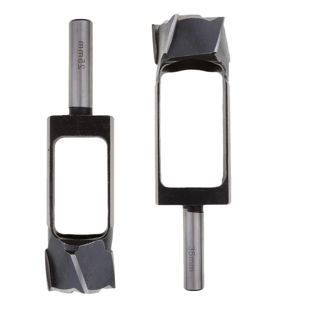 2 Pieces Tapered Snug Plug Cutters 13MM 1/2 Inch Shank 25mm+ 35mm